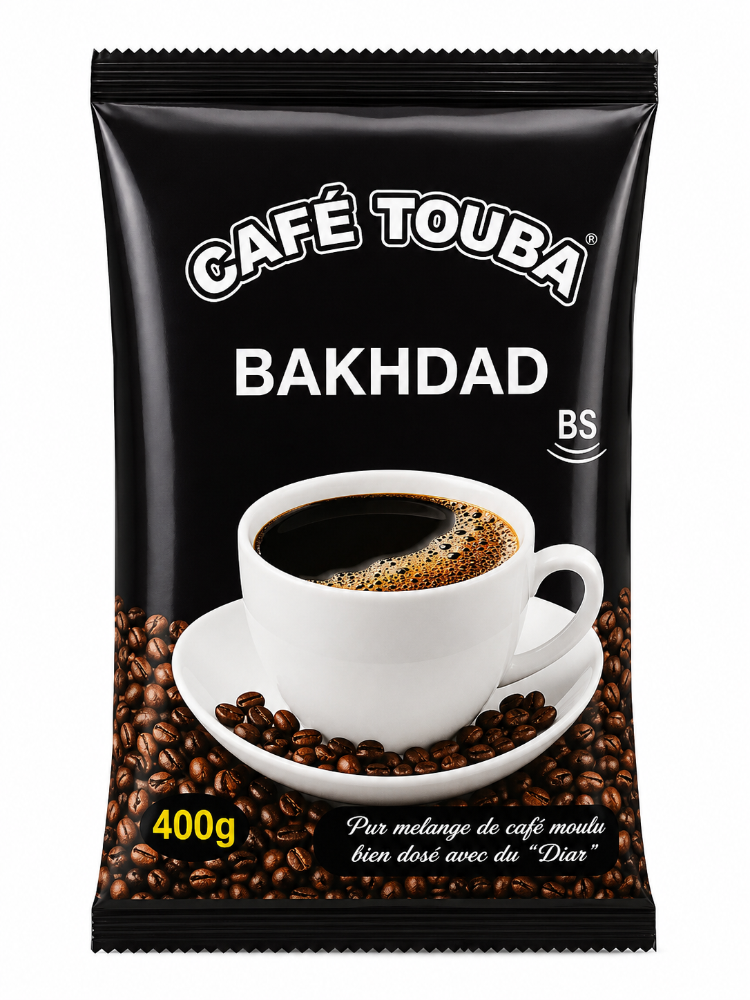 Café Touba Bakhdad 400g – Senegalese Ground Coffee with Diar (Spiced)