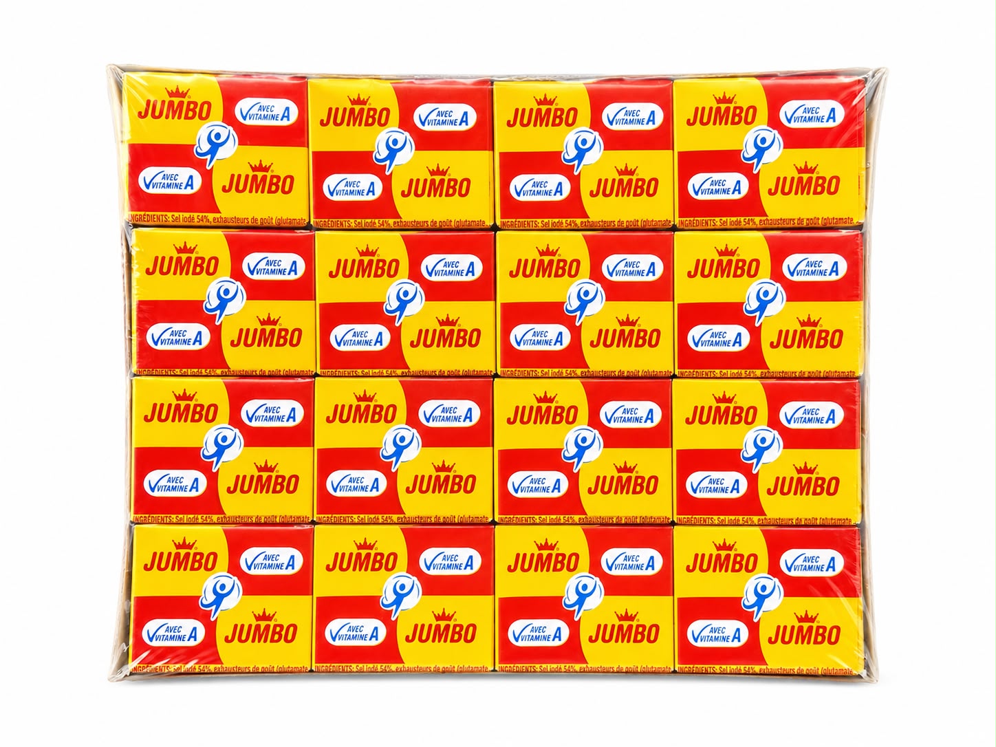 JUMBO Bouillon Cubes 480g Box (24 Cubes) – Senegal Dehydrated Seasoning with Vitamin A & Iodized Salt (Halal)