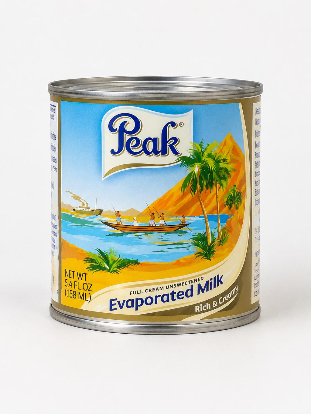 Peak Evaporated Milk 170g (158ml) – Full Cream Unsweetened, Rich & Creamy, Product of Holland