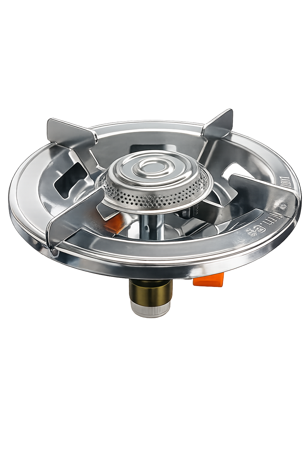 Halal Maurimart portable vertical stainless steel gas burner for Mauritanian Atay tea ceremony — single butane/propane stove with pot supports and igniter