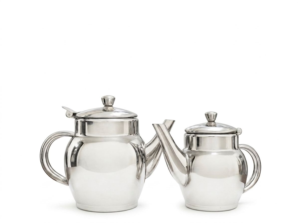 Mauritanian Stainless Steel Teapot Set – 12oz & 18oz (Set of 2)
